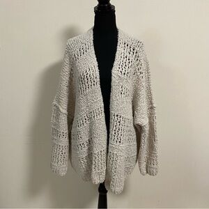 Free People Cardigan Women’s Size M/L Ivory Saturday morning open knit cardigan
